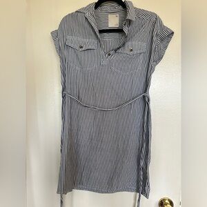 SO Women's Striped Mini Dress - Black and White